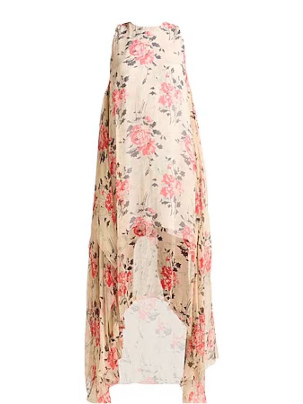 Loewe Asymmetric Floral-Print Silk Maxi Dress